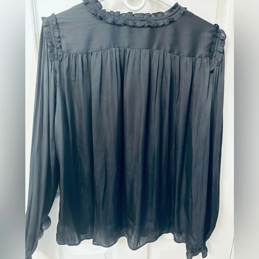 The Kooples Elegant Black Women's Blouse, Size L. Retail $215. NWT - Picture 10 of 11